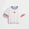 Maglietta oversize squadrata con stampa per bambini