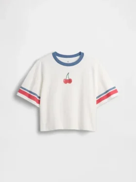 Maglietta oversize squadrata con stampa per bambini