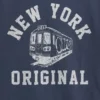 Maglietta per bambini con stampa "New York" e bordi a contrasto, vestibilità comoda