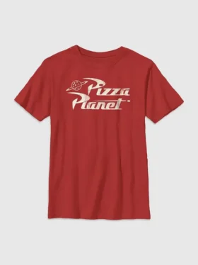 Maglietta per bambini Toy Story con motivo pizza vintage