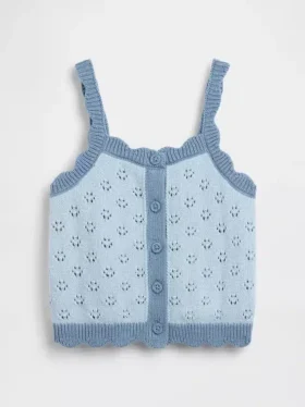Maglione a blocchi di colore in maglia pointelle per neonato & bebè