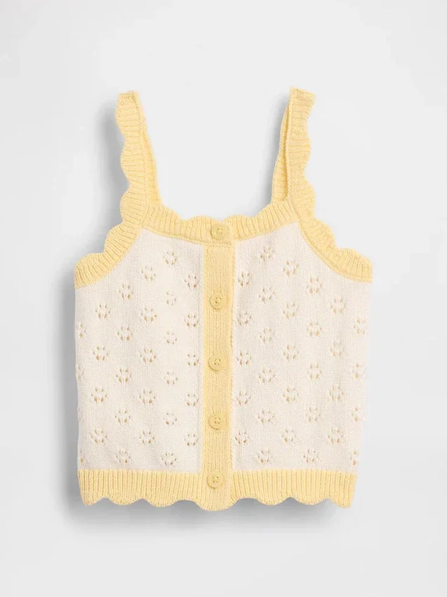 Maglione a blocchi di colore in maglia pointelle per neonato & bebè
