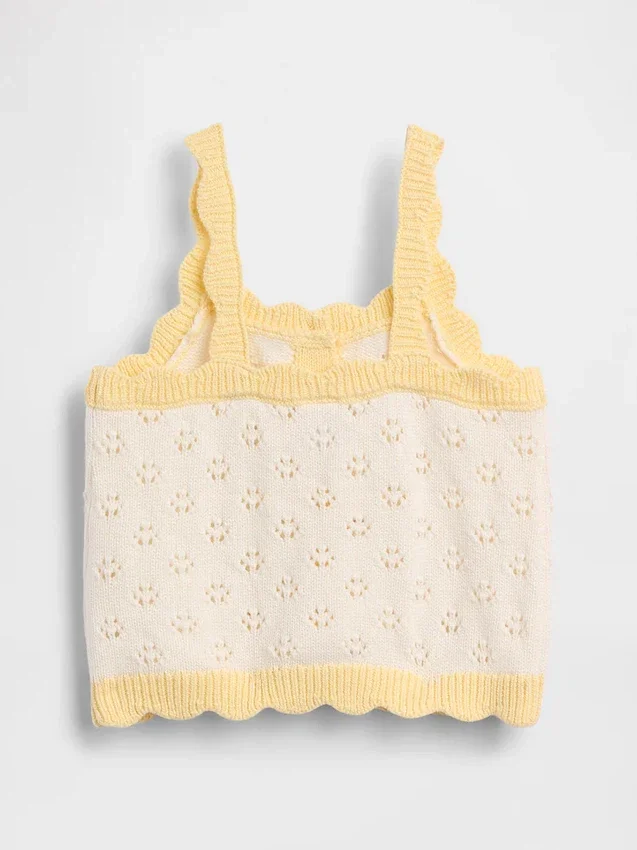 Maglione a blocchi di colore in maglia pointelle per neonato & bebè