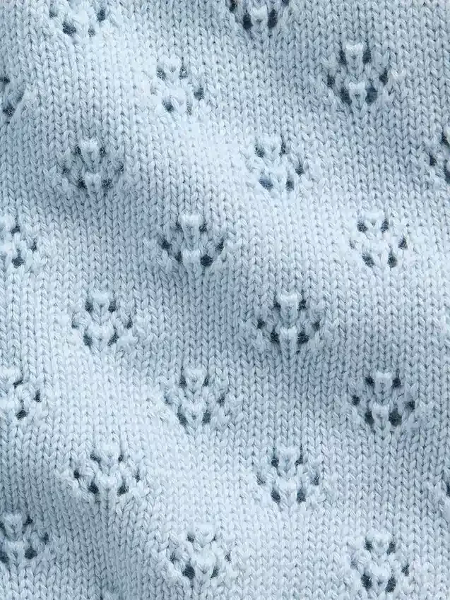 Maglione a blocchi di colore in maglia pointelle per neonato & bebè