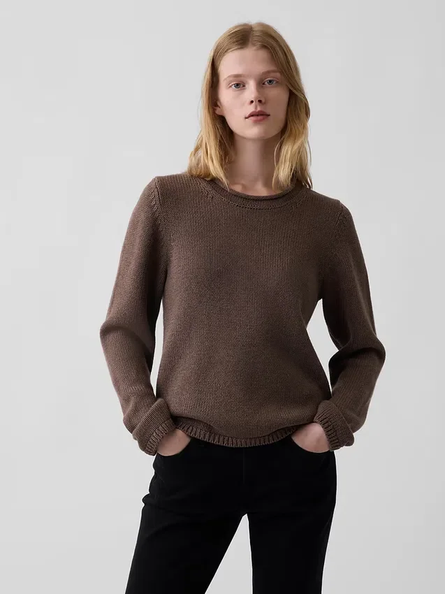 Maglione a collo alto 100% cotone