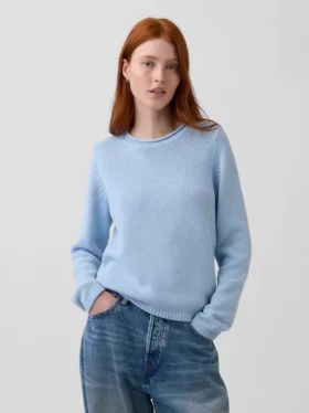 Maglione a collo alto 100% cotone