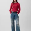 Maglione a collo alto 100% cotone