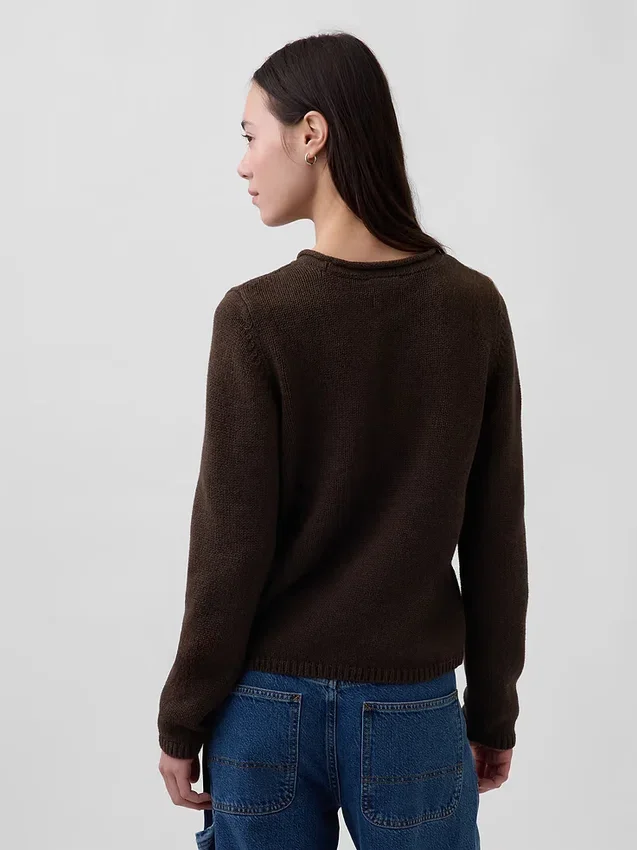 Maglione a collo alto 100% cotone