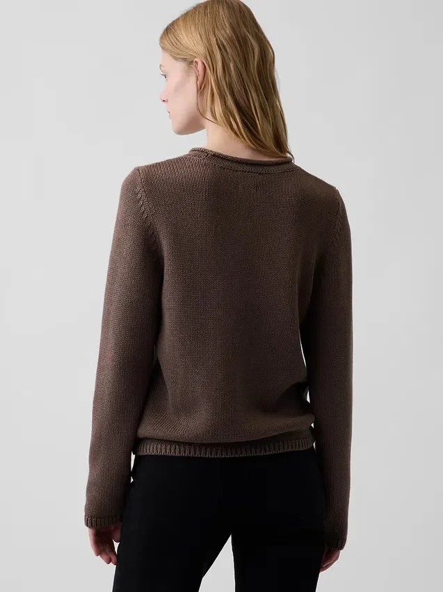 Maglione a collo alto 100% cotone