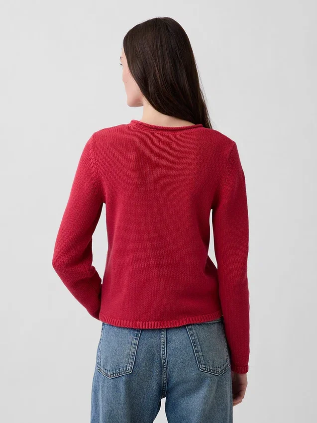 Maglione a collo alto 100% cotone