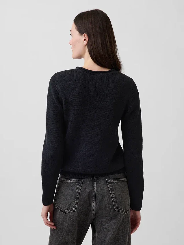 Maglione a collo alto 100% cotone