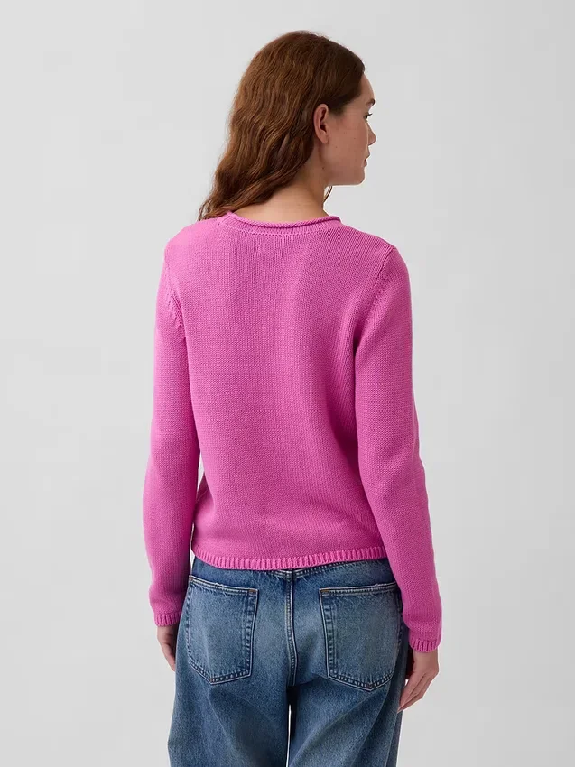 Maglione a collo alto 100% cotone
