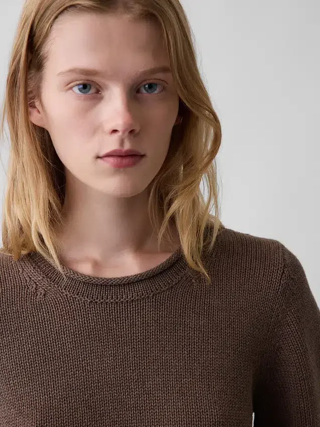 Maglione a collo alto 100% cotone