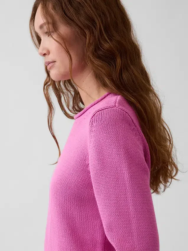 Maglione a collo alto 100% cotone