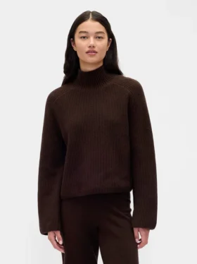 Maglione a collo alto CashSoft con punto Shaker
