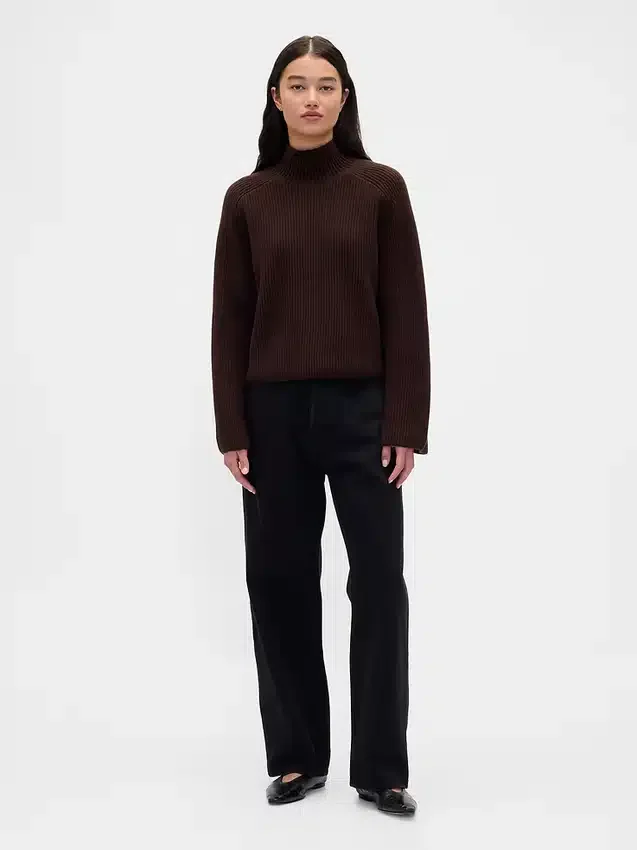 Maglione a collo alto CashSoft con punto Shaker