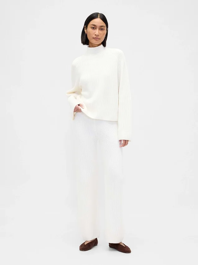 Maglione a collo alto CashSoft con punto Shaker
