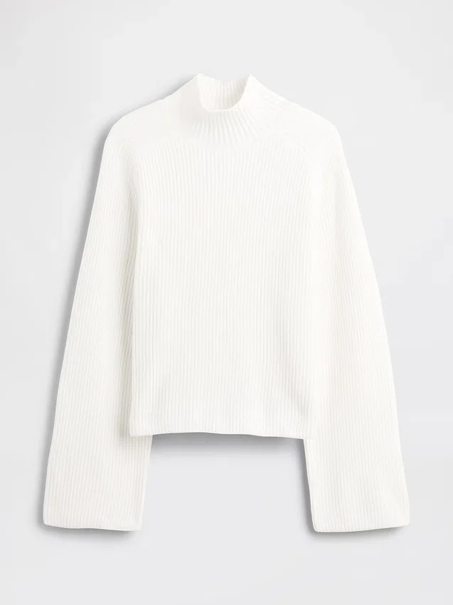 Maglione a collo alto CashSoft con punto Shaker
