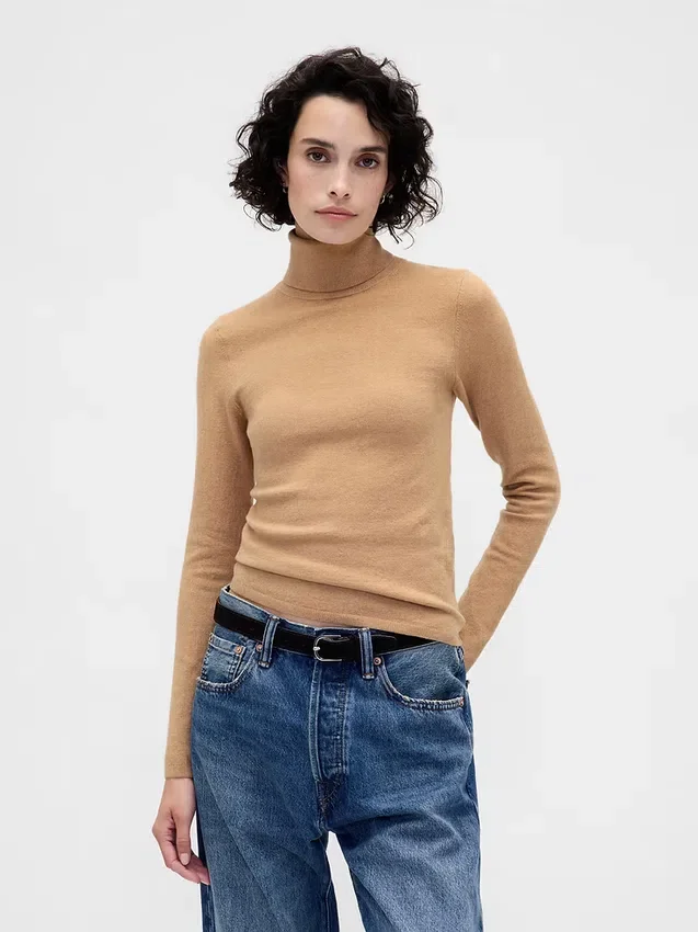 Maglione a collo alto elasticizzato CashSoft