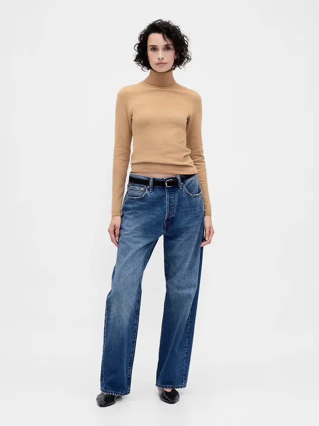 Maglione a collo alto elasticizzato CashSoft