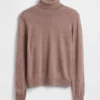 Maglione a collo alto in 100% lana merino