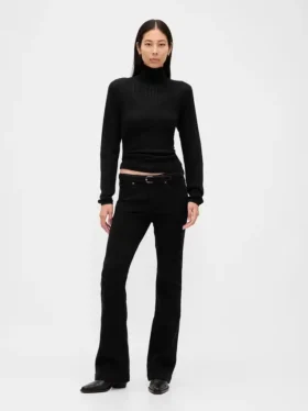 Maglione a collo alto in maglia pointelle
