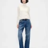 Maglione a collo alto in maglia pointelle