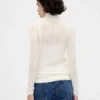 Maglione a collo alto in maglia pointelle