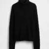 Maglione a collo alto in maglia pointelle