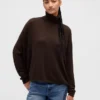 Maglione a collo alto oversize in punto pointelle