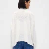 Maglione a collo alto oversize in punto pointelle