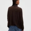 Maglione a collo alto oversize in punto pointelle