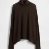 Maglione a collo alto oversize in punto pointelle