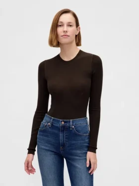 Maglione a coste trasparente