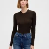 Maglione a coste trasparente