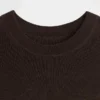 Maglione a coste trasparente