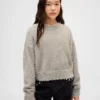 Maglione a girocollo metallizzato con effetto ciglia per bambini