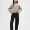 Maglione a girocollo metallizzato con effetto ciglia per bambini