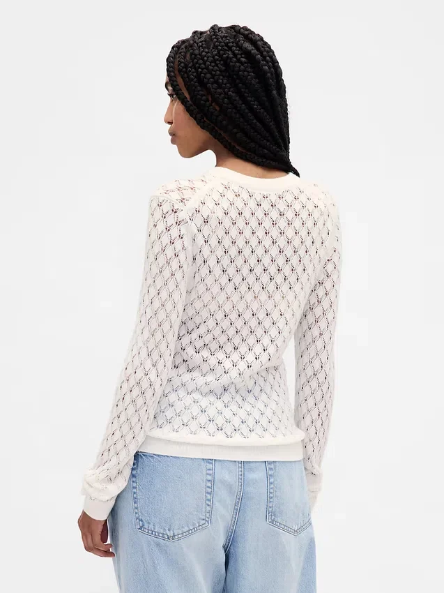 Maglione a punto pointelle