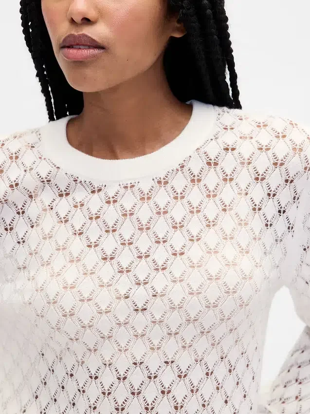 Maglione a punto pointelle