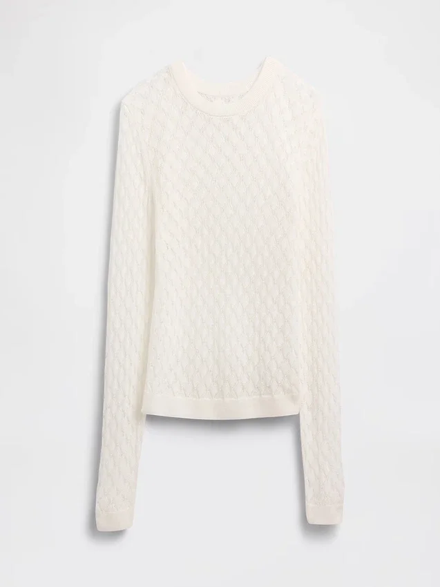 Maglione a punto pointelle