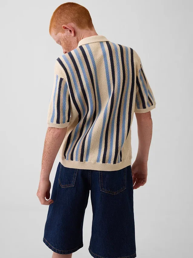 Maglione a righe all’uncinetto per bambini