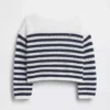 Maglione a righe oversize all’uncinetto per bambini