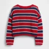 Maglione a righe oversize all’uncinetto per bambini