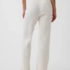 Maglione a zampa di elefante in maglia a trecce CashSoft
