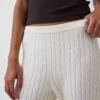 Maglione a zampa di elefante in maglia a trecce CashSoft