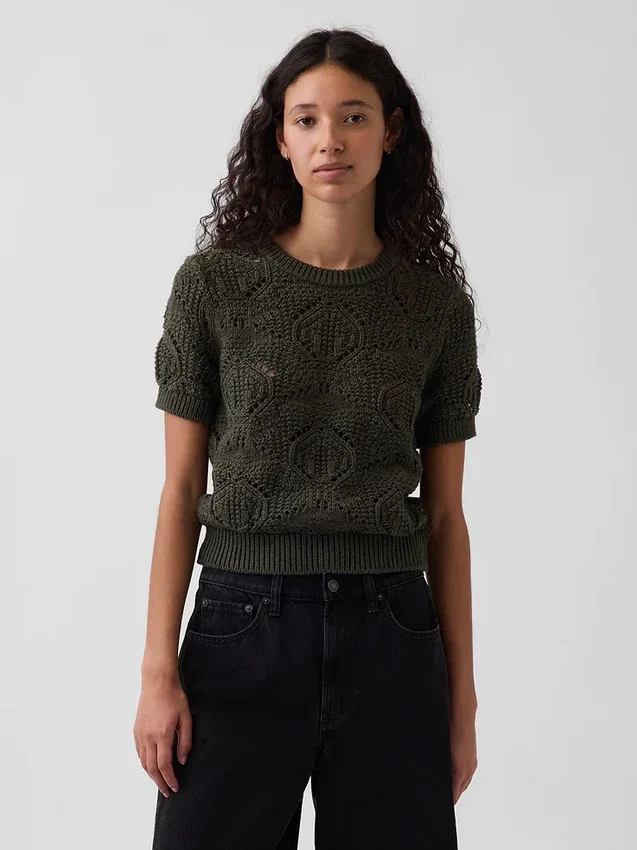 Maglione all’uncinetto 100% cotone