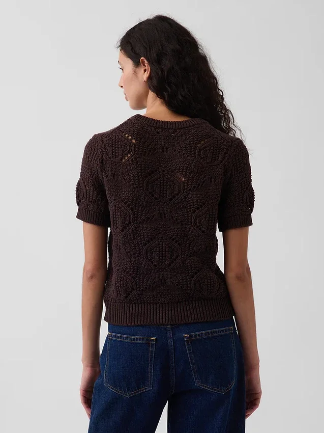 Maglione all’uncinetto 100% cotone