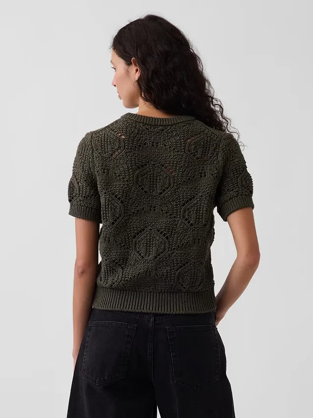 Maglione all’uncinetto 100% cotone