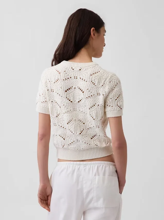 Maglione all’uncinetto 100% cotone
